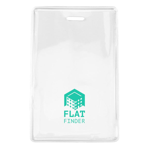 1840-5150-C | 3.00" W x 4.88" H - Vertical Clear Vinyl Badge Holder (1 Color Imprint)