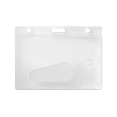 1840-6000 | 3.65" W x 2.73" H - Horizontal Rigid Frosted Card Holder (Blank)