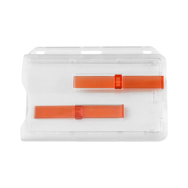 1840-6400 | 3.58" W x 2.46" H - Horizontal Rigid Card Holder (Blank)