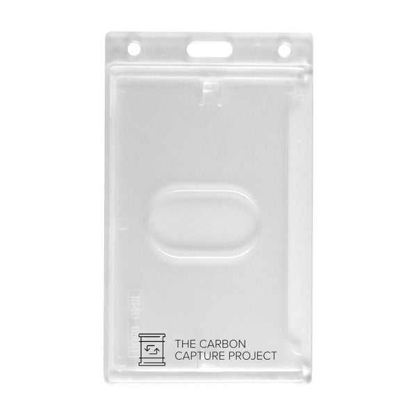 1840-6500-C | 2.18" W x 3.38" H - Vertical Rigid Card Holder (1 Color Imprint)