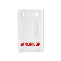 1840-6550-C | 2.15" W x 3.44" H - Vertical Rigid Card Holder (1 Color Imprint)