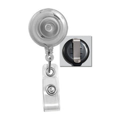 2120-360X | Round Translucent Plastic Clip-on Badge Reel