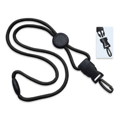 2135-458X | 1/4" Polyester Lanyard with Round Slider and Quick Release (Plastic J-Hook)