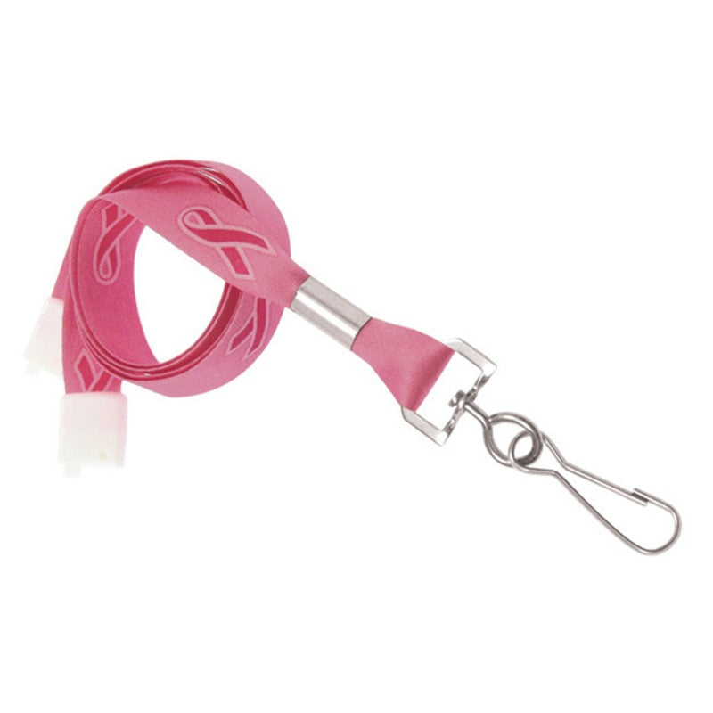 2138-5286 | 5/8" Dye Sublimated Lanyard (Breast Cancer Awareness)