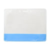 304-CB | 4.00" W x 3.00" H - Horizontal Clear Vinyl Badge Holder with Colored Bar (Blank)