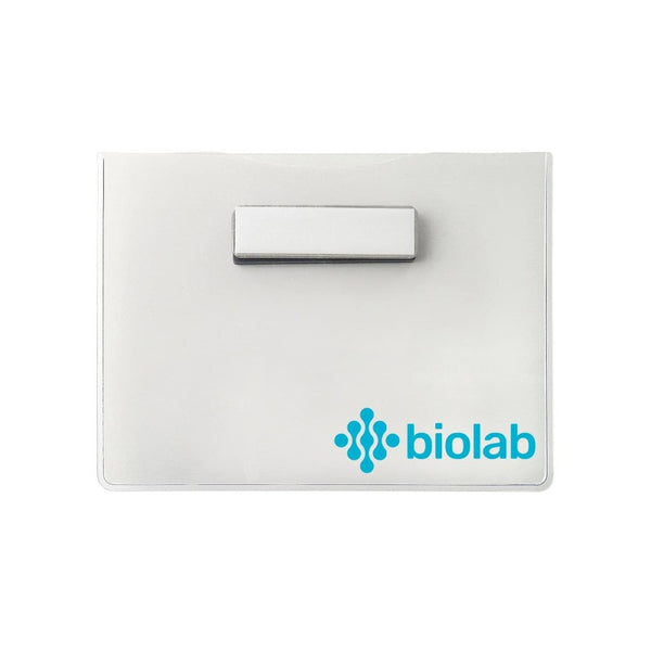 304-MAG-C | 4.33" W x 3.35" H - Horizontal Clear Vinyl Badge Holder with Magnet (1 Color Imprint)