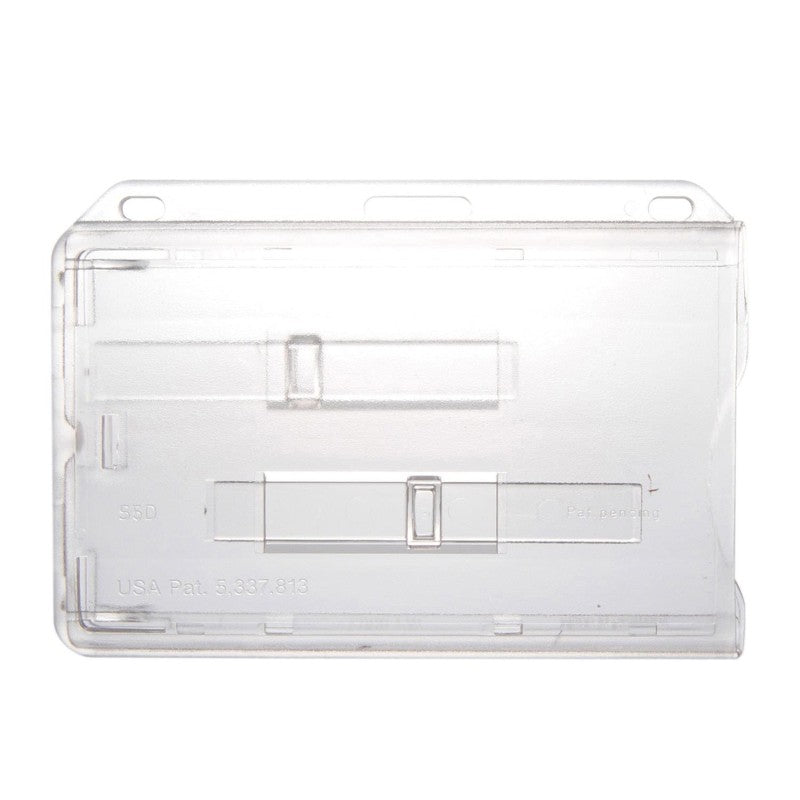 736-T2 | 3.58" W x 2.46" H - Horizontal Rigid Card Holder (Blank)