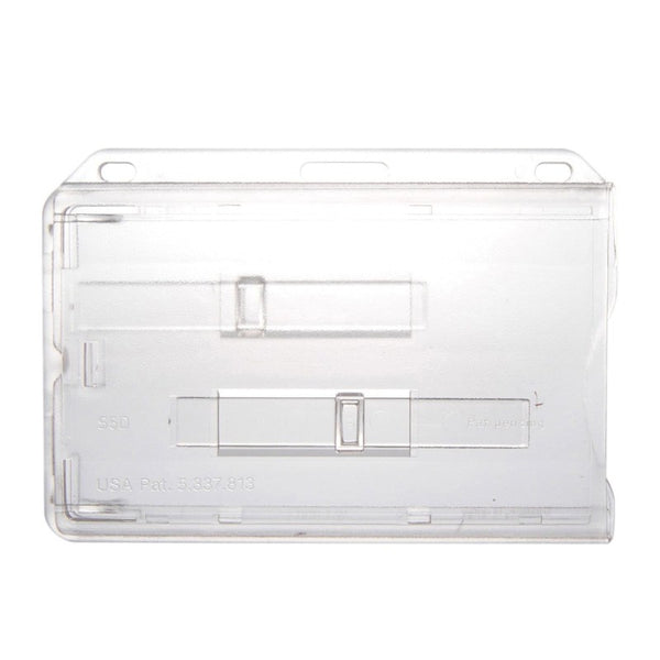 736-T2 | 3.58" W x 2.46" H - Horizontal Rigid Card Holder (Blank)