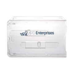 736-T2-C | 3.58" W x 2.46" H - Horizontal Rigid Card Holder (1 Color Imprint)