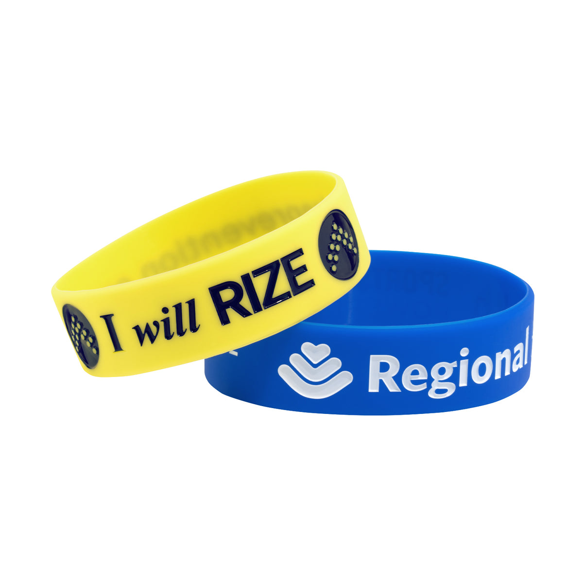 DBCF-34 | 3/4" Debossed Silicone Wristband with Colorfill
