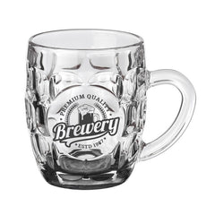 ABM10-1 | 10 oz. Arc® Classic Dimpled Beer Mug (1 Color Imprint)