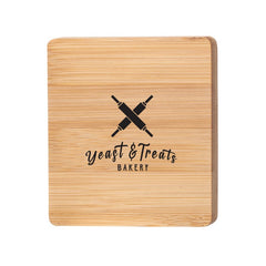 BCBO-COAST-1 | Square Bamboo Coaster with Bottle Opener (1 Color Imprint)