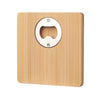 BCBO-COAST-1 | Square Bamboo Coaster with Bottle Opener (1 Color Imprint)