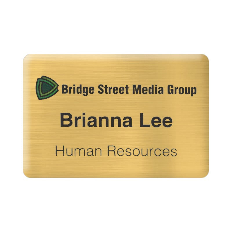BD-MTL-2X3 | 3" W x 2" H - Metal Name Badge
