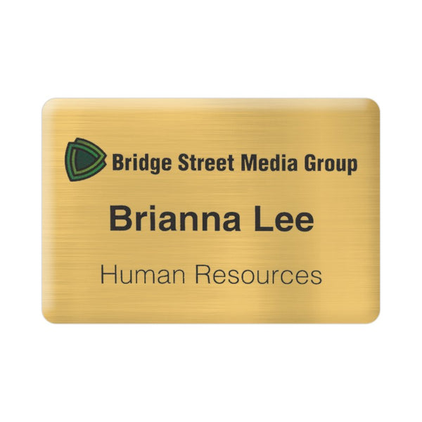 BD-MTL-2X3 | 3" W x 2" H - Metal Name Badge