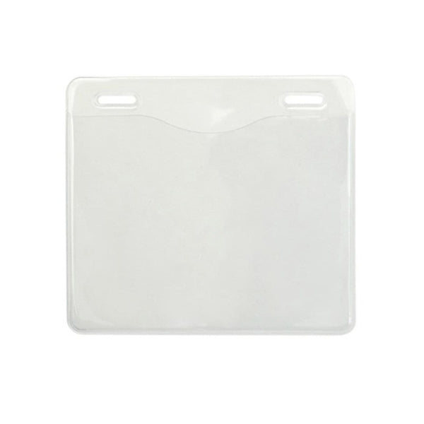 CL-1815-1401 | 4.30" W x 3.90" H - Horizontal Clear Vinyl Badge Holder (Blank)