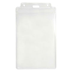 CL-1840-1605 | 3.88" W x 6.63" H - Vertical Clear Vinyl Badge Holder (Blank)