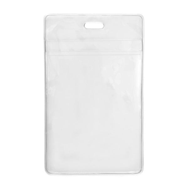 CL-1840-1610 | 3.25" W x 5.31" H - Vertical Clear Vinyl Badge Holder (Blank)