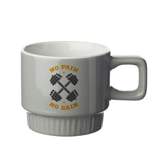 CM25-2 | 10 oz. Ridged Super Stacker Ceramic Mug (2 Color Imprint)