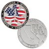 COINBR-225-1 | 2.25" Brass Challenge Coin (4 Colors on 1 Side)