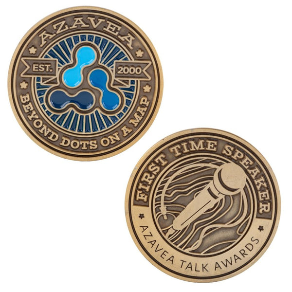 COINBR-25-1 | 2.5" Brass Challenge Coin (4 Colors on 1 Side)