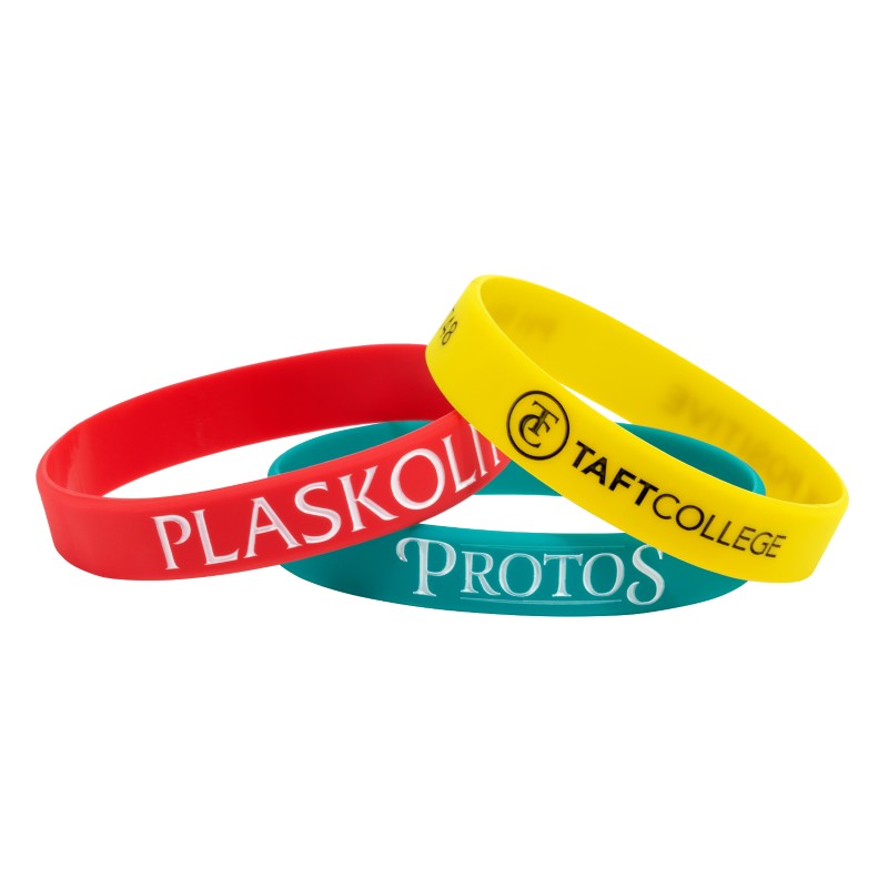 DBCFR-12 | 1/2" Rush Debossed Silicone Wristband with Colorfill