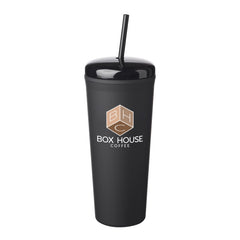 DTM25-F | 25 oz. Dome Rubberized Plastic Travel Mug (Full Color Imprint)