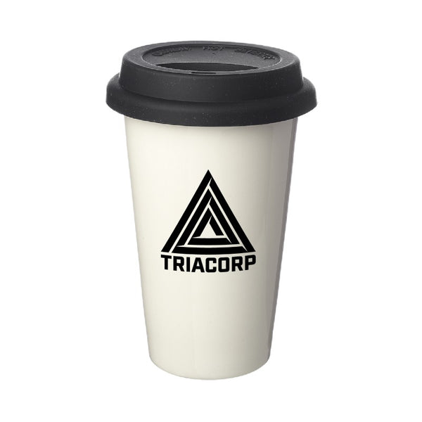 DWCT-1 | 11 oz. Double Wall Ceramic Tumbler (1 Color Imprint)
