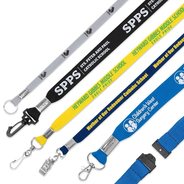 FPLBA-34 | 3/4" Flat Polyester Lanyard with Breakaway