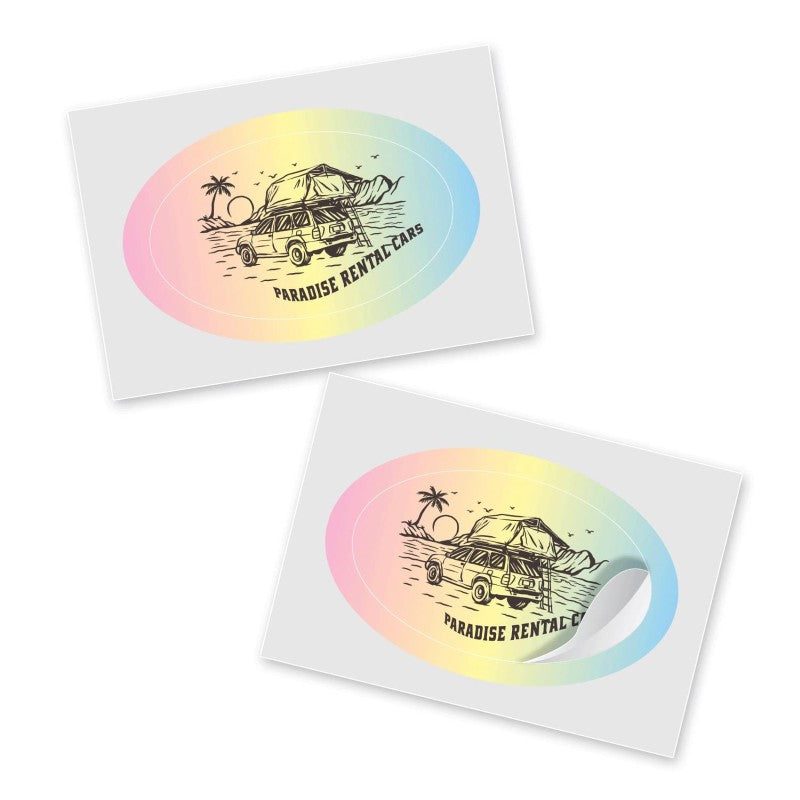 FSOV-2 | 1.25" x 2" Oval Foil Sticker