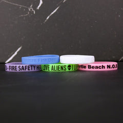 GIDSBR-34 | 3/4" Rush Glow-in-the-Dark Silicone Wristband