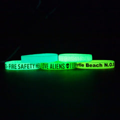 GIDSBR-34 | 3/4" Rush Glow-in-the-Dark Silicone Wristband