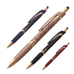 IDP-AGX-C | Gemini Softy Rose Gold Plastic Pen (Full Color Imprint)