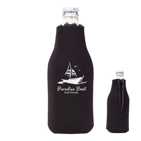 IDP-BC01-1 | Zipper Beer Bottle Cooler (1 Color Imprint)