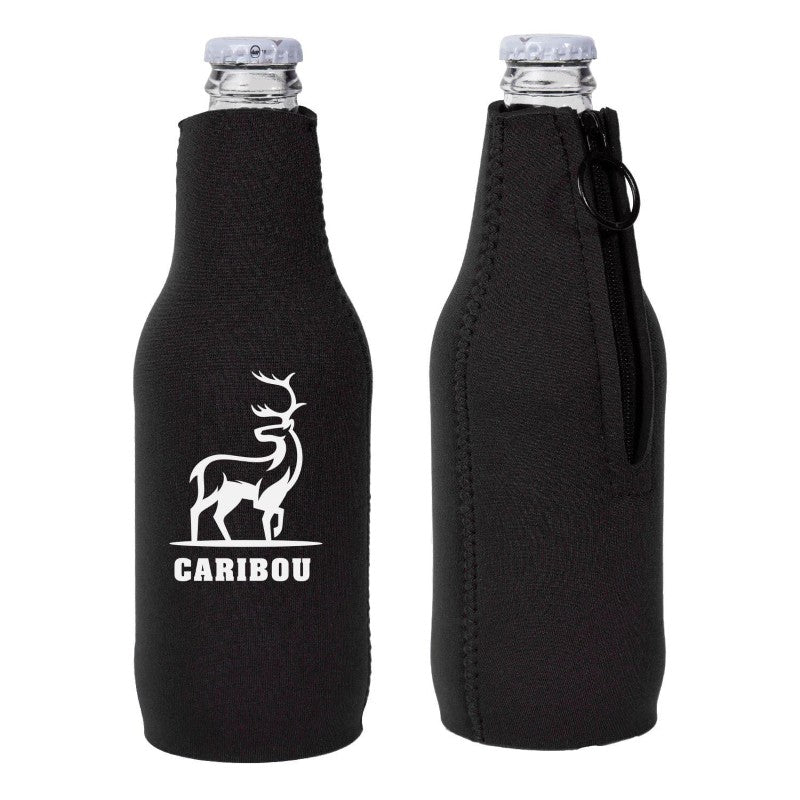 IDP-BC02-1 | Neoprene Zipper Beer Bottle Cooler (1 Color Imprint)