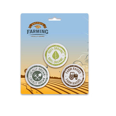 IDP-BTP3-175 | Three 1.75" Pin-Back Buttons on Backing Card