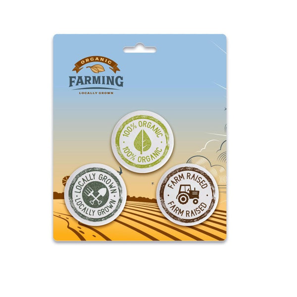 IDP-BTP3-175 | Three 1.75" Pin-Back Buttons on Backing Card