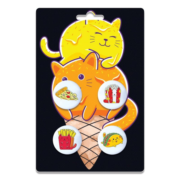 IDP-BTP4-1 | Four 1" Pin-Back Buttons on Backing Card