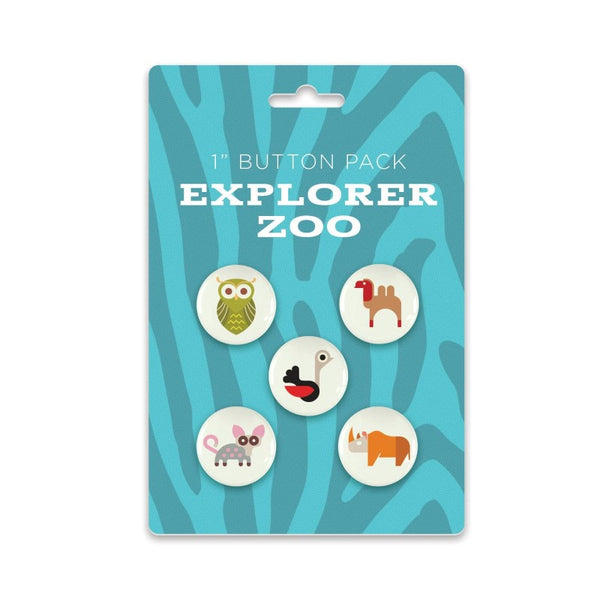 IDP-BTP5-1 | Five 1" Pin-Back Buttons on Backing Card