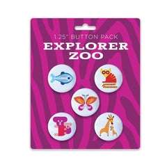 IDP-BTP5-125 | Five 1.25" Pin-Back Buttons on Backing Card