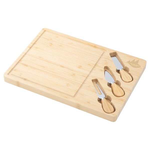 IDP-CCB-11 | Brie Bamboo Cheese Board Set (Engraved Imprint)