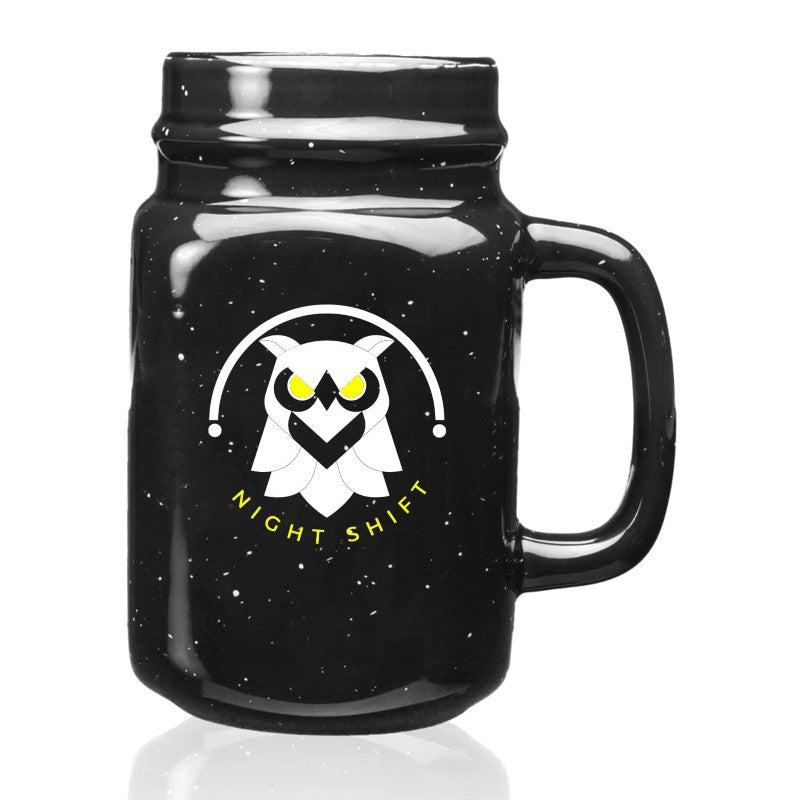 IDP-CM18-2 | 16 oz. Ceramic Mason Jar (2 Color Imprint)