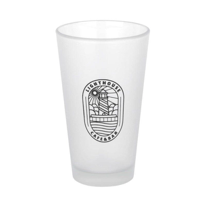 IDP-GW14-1 | 16 oz. Decker Frosted Pint Glass (1 Color Imprint)