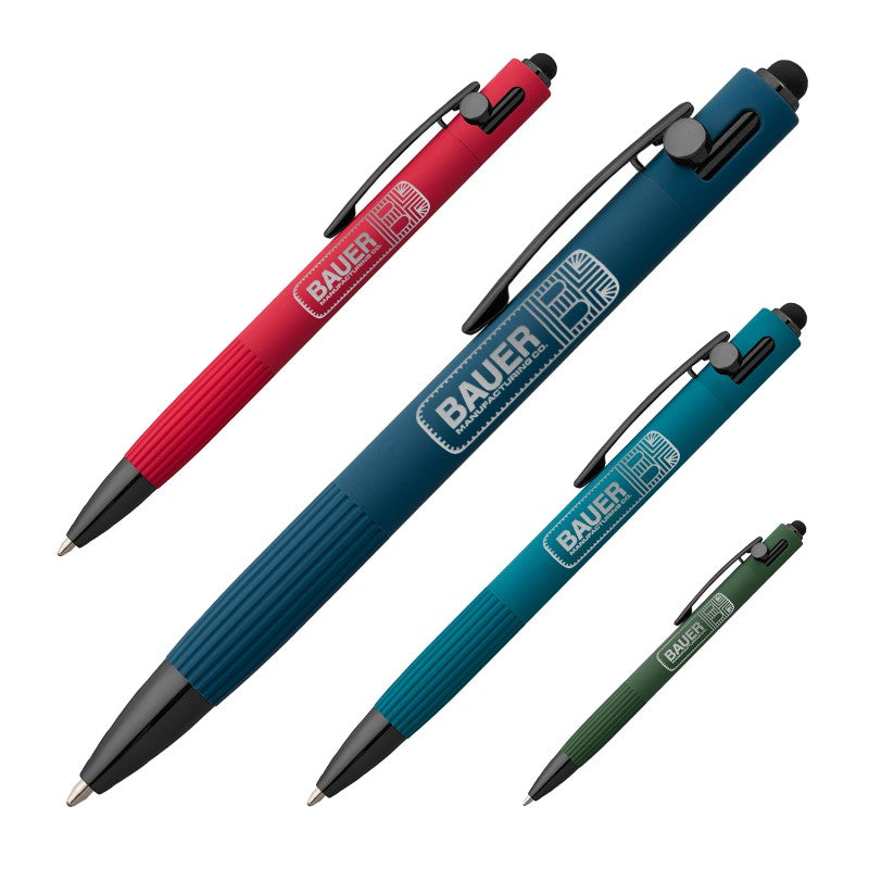 IDP-JBO | Osaka Recycled Aluminum Pen with Stylus (Engraved Imprint)