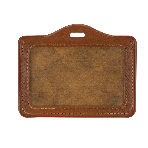 IDP-LHBH | Faux Leather Premium Badge Holder (Horizontal)