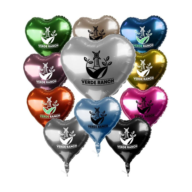 IDP-MBHT-1 | 18" Heart-Shaped Mylar Balloon (1 Color Imprint)