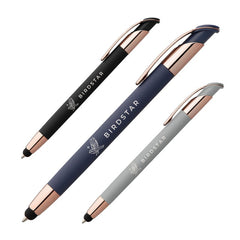 IDP-MRV | Veneto Softy Rose Gold Metal Pen with Stylus (Engraved Imprint)