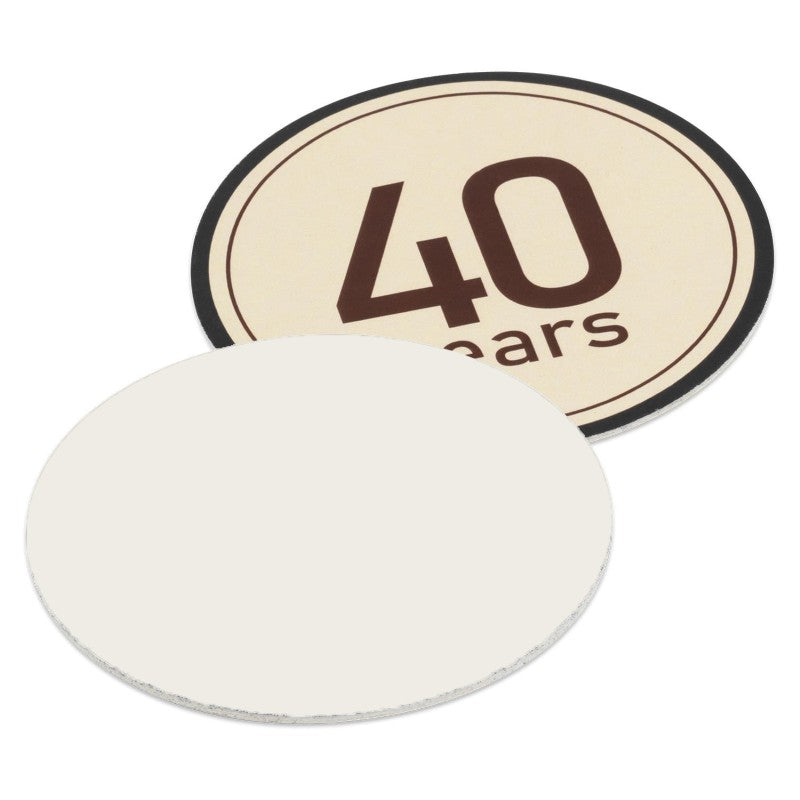 IDP-PBC-1-45 | 4.5" Pulpboard Circle Coaster (Full Color on 1 Side)