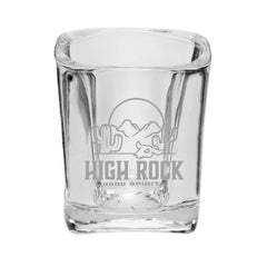 IDP-SG20-E | 2 oz. Rounded Square Shot Glass (Engraved Imprint)