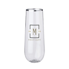 LWG9-2 | 9 oz. Luxor Plastic Stemless Wine Glass (2 Color Imprint)